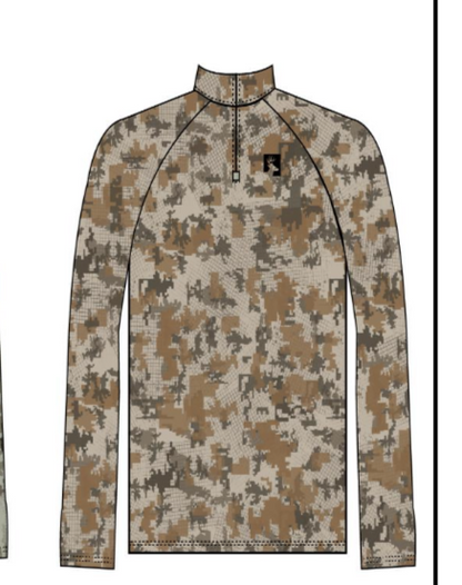 DH Camo 1/4 Zip Long Sleeve Shirt